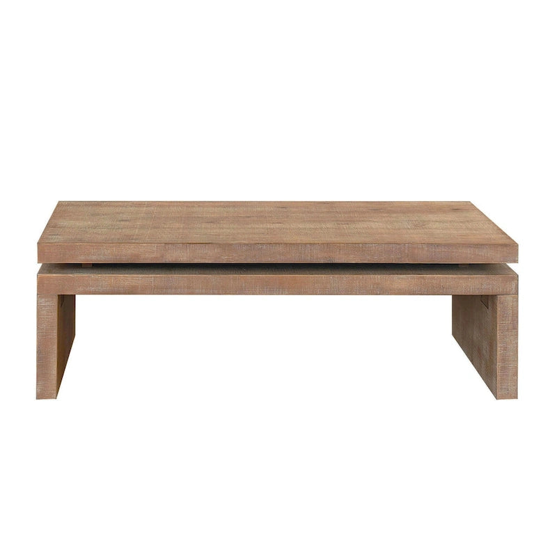 Nowoczesny stolik kawowy, drewniany stolik kawowy, prostokątny stół do salonu, 120,9 cm dł. x 60 cm szer. x 41,4 cm wys.