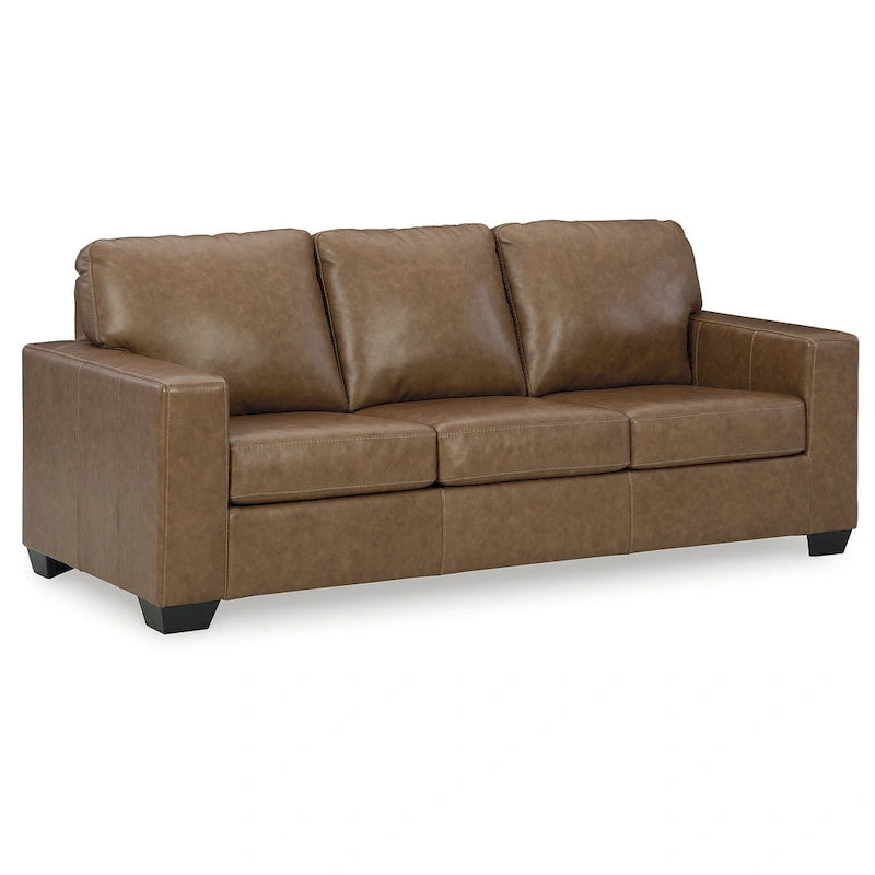2-częściowy tapicerowany zestaw sof do salonu, brązowa tkanina, 216 cm szer. x 97 cm gł. x 91 cm wys., styl nowoczesny