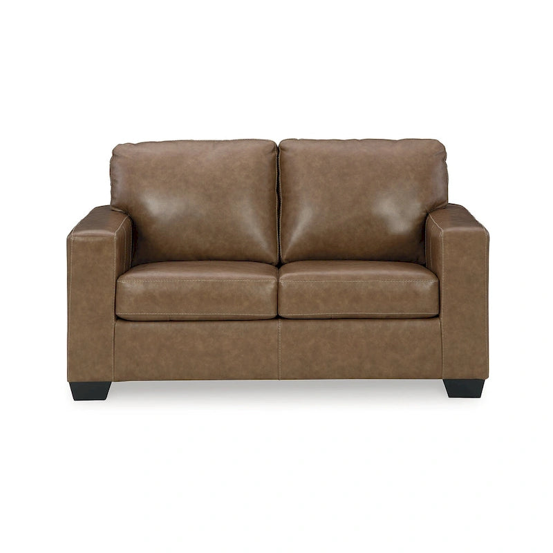 2-częściowy tapicerowany zestaw sof do salonu, brązowa tkanina, 216 cm szer. x 97 cm gł. x 91 cm wys., styl nowoczesny