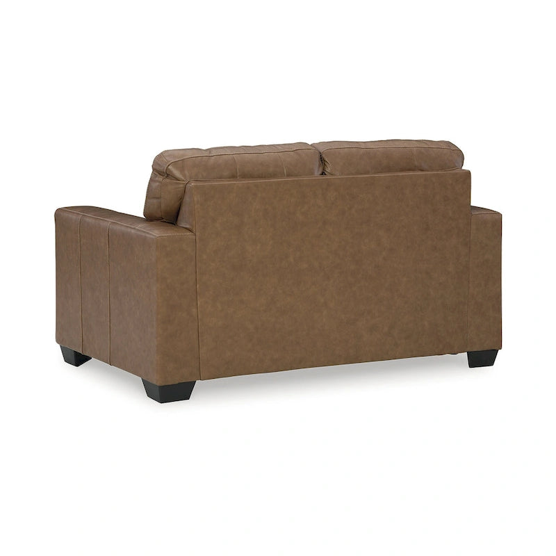 2-częściowy tapicerowany zestaw sof do salonu, brązowa tkanina, 216 cm szer. x 97 cm gł. x 91 cm wys., styl nowoczesny