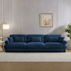 130 Aksamitna modułowa sofa 5-osobowa z poduszkami Cloud i zagłówkami z wałków