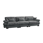 130 Aksamitna modułowa sofa 5-osobowa z poduszkami Cloud i zagłówkami z wałków