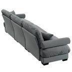 130 Aksamitna modułowa sofa 5-osobowa z poduszkami Cloud i zagłówkami z wałków