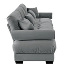 130 Aksamitna modułowa sofa 5-osobowa z poduszkami Cloud i zagłówkami z wałków