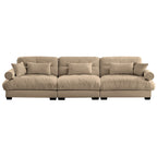 130 Aksamitna modułowa sofa 5-osobowa z poduszkami Cloud i zagłówkami z wałków