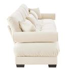 130 Aksamitna modułowa sofa 5-osobowa z poduszkami Cloud i zagłówkami z wałków