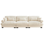 130 Aksamitna modułowa sofa 5-osobowa z poduszkami Cloud i zagłówkami z wałków