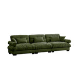 130 Aksamitna modułowa sofa 5-osobowa z poduszkami Cloud i zagłówkami z wałków