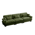 130 Aksamitna modułowa sofa 5-osobowa z poduszkami Cloud i zagłówkami z wałków