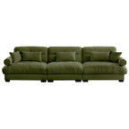 130 Aksamitna modułowa sofa 5-osobowa z poduszkami Cloud i zagłówkami z wałków