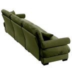 130 Aksamitna modułowa sofa 5-osobowa z poduszkami Cloud i zagłówkami z wałków