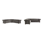 Gdańsk Narożna Sofa Chesterfield w Kształcie Litery L, 7-osobowa