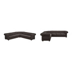 Gdańsk Narożna Sofa Chesterfield w Kształcie Litery L, 7-osobowa