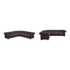 Gdańsk Narożna Sofa Chesterfield w Kształcie Litery L, 7-osobowa