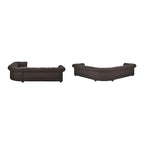 Gdańsk Narożna Sofa Chesterfield w Kształcie Litery L, 7-osobowa