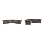 Gdańsk Narożna Sofa Chesterfield w Kształcie Litery L, 7-osobowa