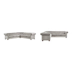 Gdańsk Narożna Sofa Chesterfield w Kształcie Litery L, 7-osobowa