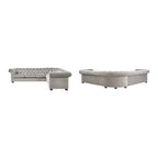 Gdańsk Narożna Sofa Chesterfield w Kształcie Litery L, 7-osobowa