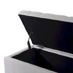 Pufa tapicerowana z pojemnikiem 42 cale – 17"G x 41.5"S x 19.5"W, kremowa