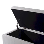 Pufa tapicerowana z pojemnikiem 42 cale – 17"G x 41.5"S x 19.5"W, kremowa