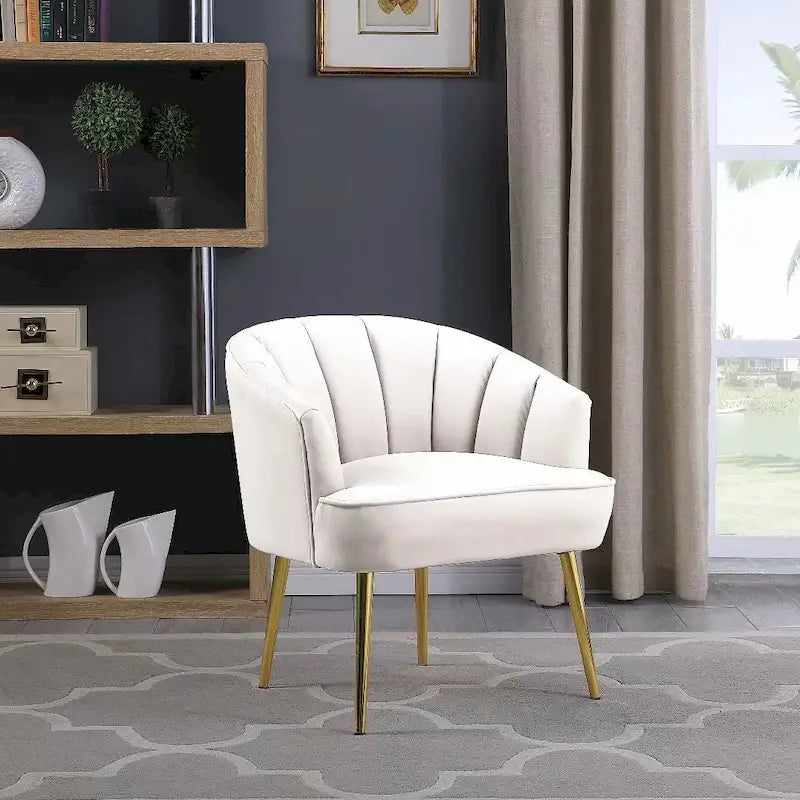 Fotel bez podłokietników Velvet Accent – do salonu, szary, różowy, niebieski, biały