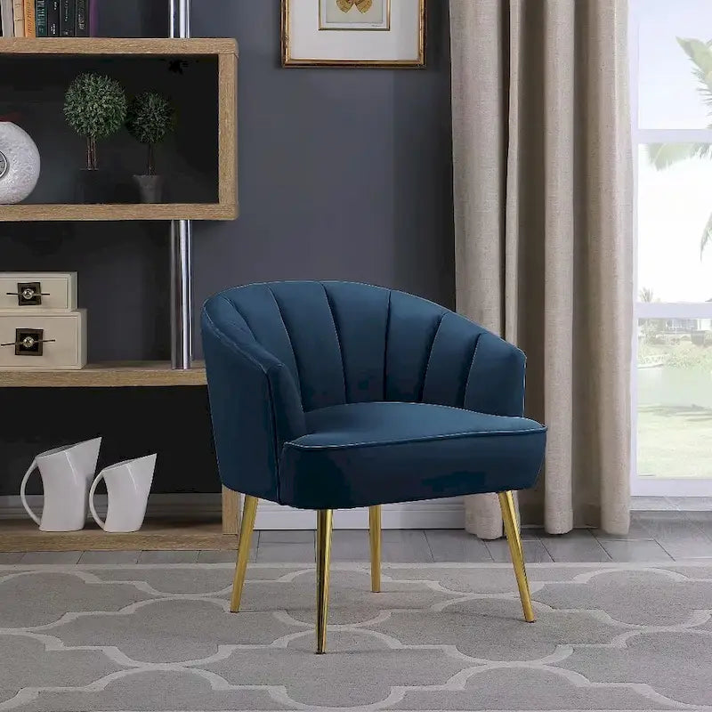 Fotel bez podłokietników Velvet Accent – do salonu, szary, różowy, niebieski, biały