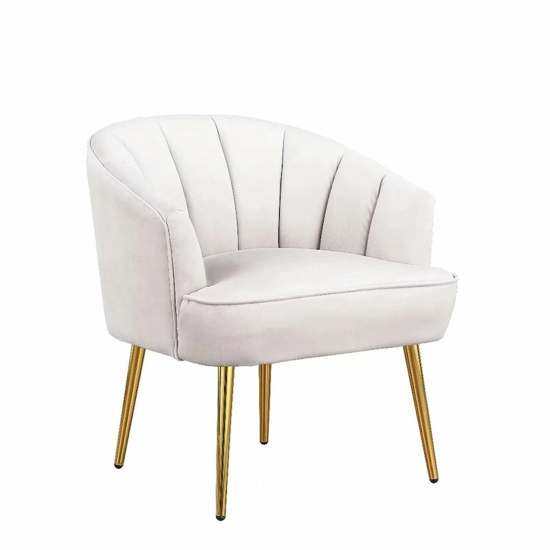 Fotel bez podłokietników Velvet Accent – do salonu, szary, różowy, niebieski, biały