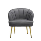Fotel bez podłokietników Velvet Accent – do salonu, szary, różowy, niebieski, biały