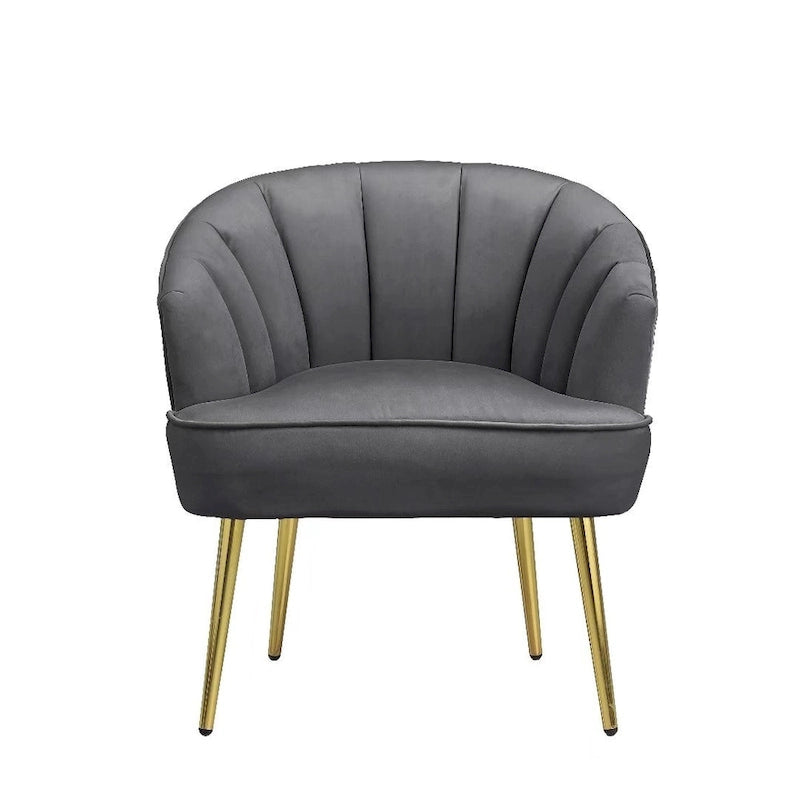 Fotel bez podłokietników Velvet Accent – do salonu, szary, różowy, niebieski, biały