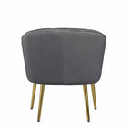 Fotel bez podłokietników Velvet Accent – do salonu, szary, różowy, niebieski, biały
