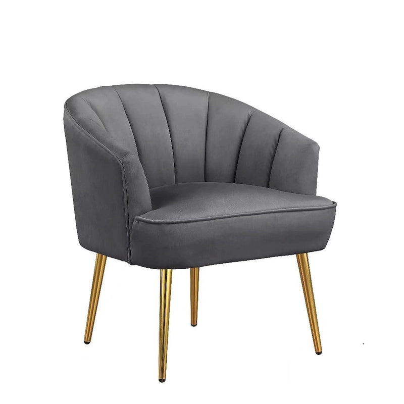 Fotel bez podłokietników Velvet Accent – do salonu, szary, różowy, niebieski, biały