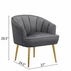 Fotel bez podłokietników Velvet Accent – do salonu, szary, różowy, niebieski, biały