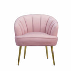 Fotel bez podłokietników Velvet Accent – do salonu, szary, różowy, niebieski, biały