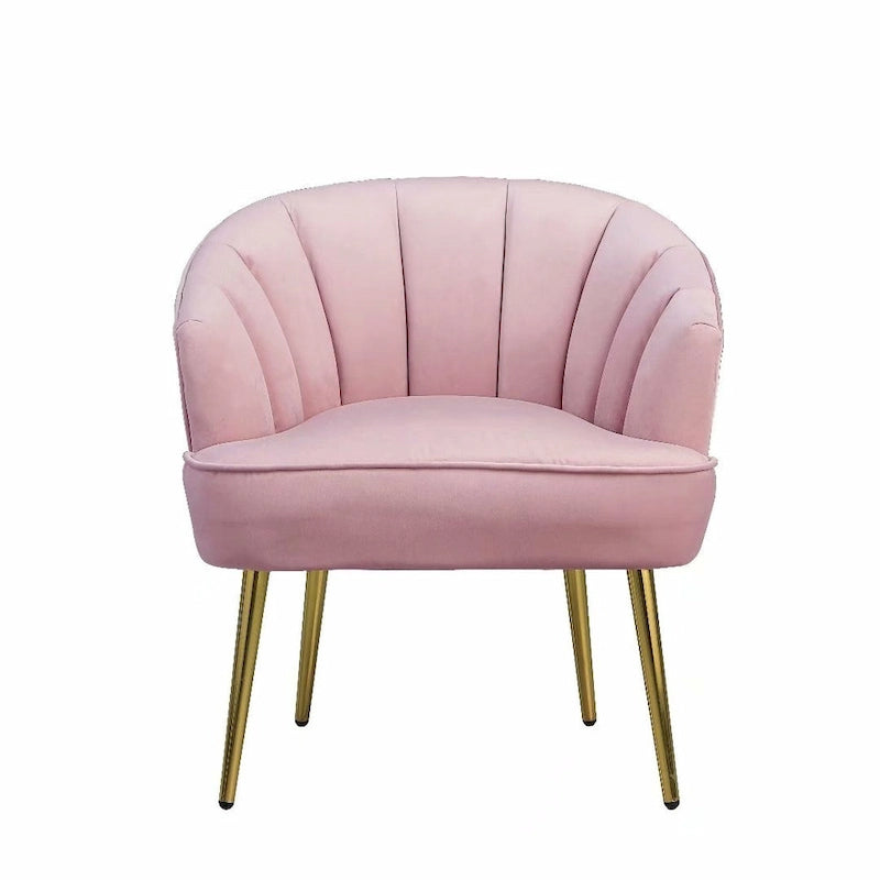 Fotel bez podłokietników Velvet Accent – do salonu, szary, różowy, niebieski, biały