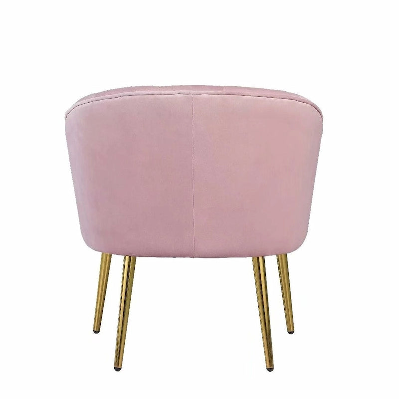 Fotel bez podłokietników Velvet Accent – do salonu, szary, różowy, niebieski, biały