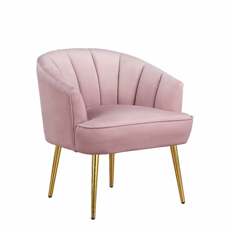 Fotel bez podłokietników Velvet Accent – do salonu, szary, różowy, niebieski, biały