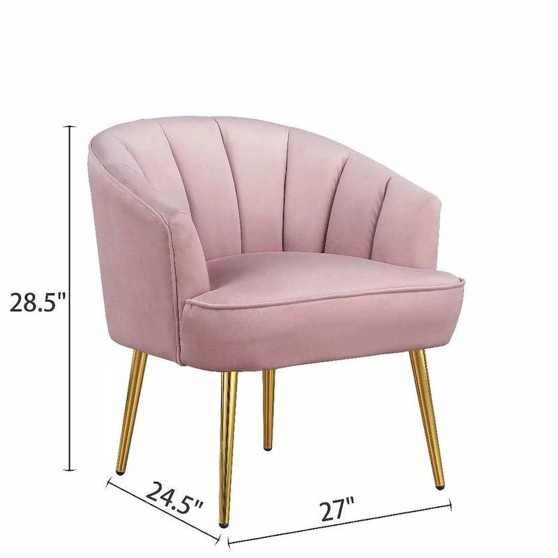 Fotel bez podłokietników Velvet Accent – do salonu, szary, różowy, niebieski, biały