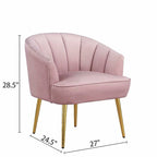 Fotel bez podłokietników Velvet Accent – do salonu, szary, różowy, niebieski, biały