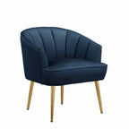 Fotel bez podłokietników Velvet Accent – do salonu, szary, różowy, niebieski, biały