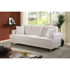 Aadi Sofa tapicerowana aksamitem, pikowana guzikami