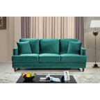Aadi Sofa tapicerowana aksamitem, pikowana guzikami