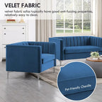 Tapicerowana sofa dwuosobowa – Nowoczesna sofa do salonu, szara, czarna, niebieska, beżowa