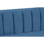 Tapicerowana sofa dwuosobowa – Nowoczesna sofa do salonu, szara, czarna, niebieska, beżowa