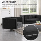 Tapicerowana sofa dwuosobowa – Nowoczesna sofa do salonu, szara, czarna, niebieska, beżowa