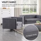 Tapicerowana sofa dwuosobowa – Nowoczesna sofa do salonu, szara, czarna, niebieska, beżowa
