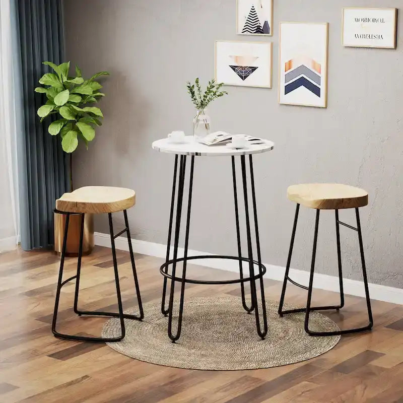 Stolik barowy, wysoki stolik do baru, okrągły wysoki stolik bistro do jadalni
