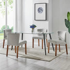 Krzesło do jadalni Albie KD Fabric, (zestaw 2 sztuk)
