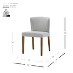 Krzesło do jadalni Albie KD Fabric, (zestaw 2 sztuk)