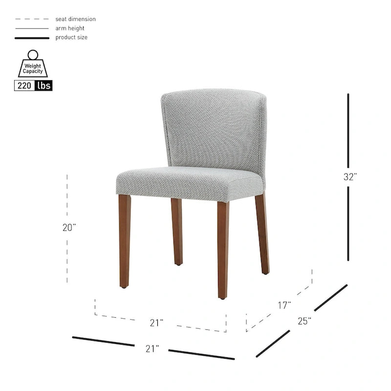 Krzesło do jadalni Albie KD Fabric, (zestaw 2 sztuk)