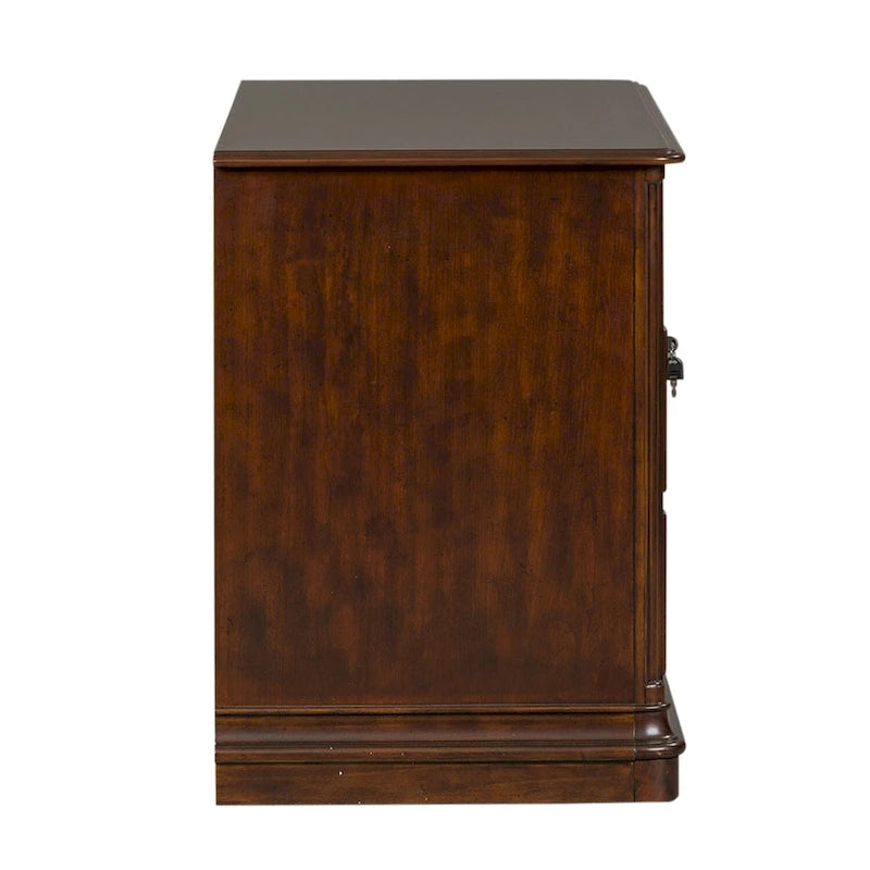 Szafka boczna Cognac Wood Executive Media, przechowywanie do biura domowego, styl tradycyjny